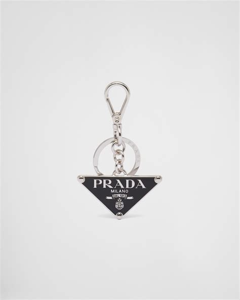 prada keychain mens|Black Metal keychain .